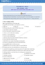 Đề số 5 - Đề kiểm tra học kì 1 - Sinh học 8